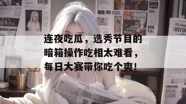连夜吃瓜，选秀节目的暗箱操作吃相太难看，每日大赛带你吃个爽！